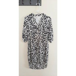 Black/white print dress